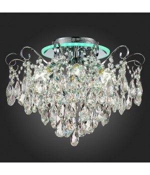 SLE160002-06 Светильник потолочный Хром/Прозрачный E14, LED 6+1*40/6(подсветка)W LITERO-foto7