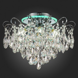 SLE160002-06 Светильник потолочный Хром/Прозрачный E14, LED 6+1*40/6(подсветка)W LITERO-foto7