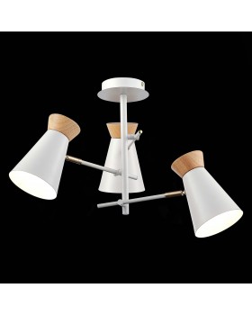 SLE1252-502-03 Люстра потолочная Белый, Золотистый/Белый, Дерево E27 3*60W ALFEO-foto4