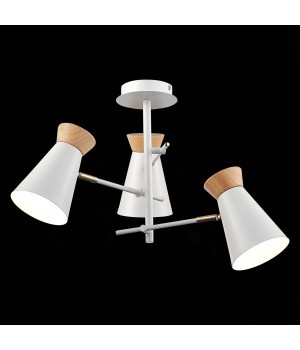 SLE1252-502-03 Люстра потолочная Белый, Золотистый/Белый, Дерево E27 3*60W ALFEO-foto4