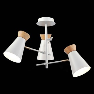 SLE1252-502-03 Люстра потолочная Белый, Золотистый/Белый, Дерево E27 3*60W ALFEO-foto4