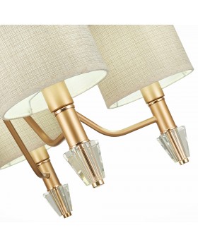 SLE107003-05 Люстра подвесная Золотистый/Бежевый E14 5*40W VILEDE-foto11