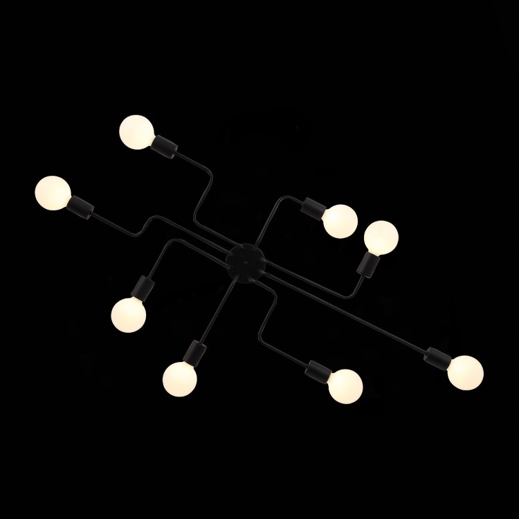 SL419.442.08 Люстра потолочная Черный E27 8*60W ANO