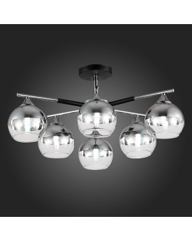 SLE106502-06 Светильник потолочный Черный, Хром/Хром, Прозрачный E27 6*60W GOCIA-foto5