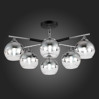 SLE106502-06 Светильник потолочный Черный, Хром/Хром, Прозрачный E27 6*60W GOCIA-foto5