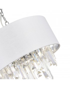 SLE1120-103-05 Светильник подвесной Хром/Белый E14 5*40W DAHLIA-foto3