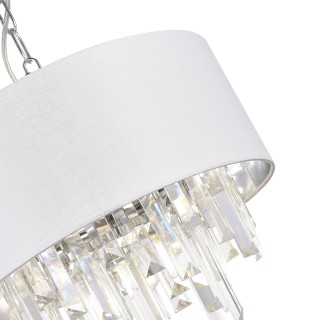 SLE1120-103-05 Светильник подвесной Хром/Белый E14 5*40W DAHLIA-foto3