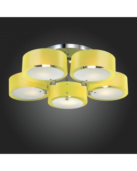 SL483.092.05 Люстра потолочная Хром/Желтый E27 5*60W FORESTA-foto3