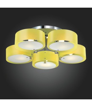 SL483.092.05 Люстра потолочная Хром/Желтый E27 5*60W FORESTA-foto3