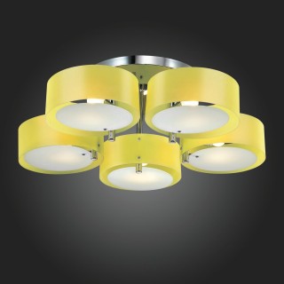 SL483.092.05 Люстра потолочная Хром/Желтый E27 5*60W FORESTA-foto3