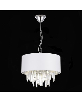 SLE1120-103-05 Светильник подвесной Хром/Белый E14 5*40W DAHLIA-foto4