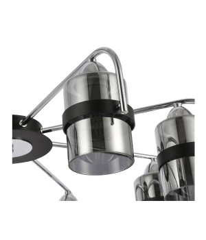 SLE102002-08 Люстра потолочная Черный, Хром/Дымчатый E27 8*40W FIUMO-foto3