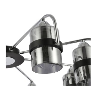 SLE102002-08 Люстра потолочная Черный, Хром/Дымчатый E27 8*40W FIUMO-foto3