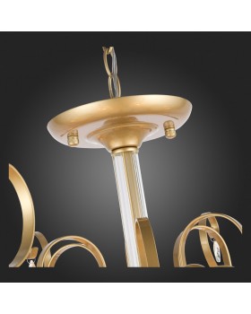 SL177.203.06 Люстра подвесная, потолочная Золотистый/Белый E14 6*40W AZZURRO-foto12