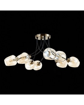 SLE205302-08 Светильник потолочный Бронза, Черный/Янтарный E14 8*40W BESANO-foto5