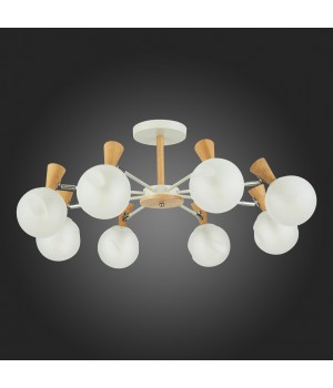 SLE220702-08 Люстра потолочная Белый, Светлое дерево/Белый E14 8*40W CATANIA-foto8