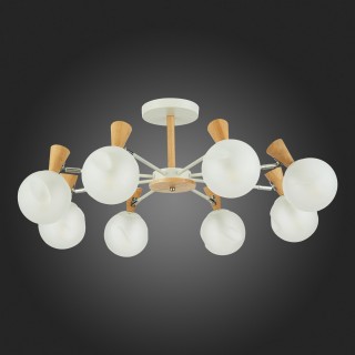 SLE220702-08 Люстра потолочная Белый, Светлое дерево/Белый E14 8*40W CATANIA-foto8