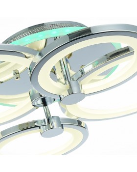 SLE200312-04RGB Светильник потолочный Хром/Белый LED 1*100W RGB 8W 3000-6000K LETO-foto6