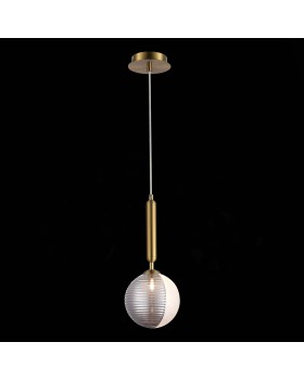 SLE1096-203-01 Подвес Матовое золото/Белый, Дымчатый G9 1*5W AVEIRO-foto4