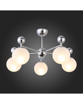 SLE106102-05 Люстра потолочная Хром/Белый E27 5*60W PECHIO-foto7