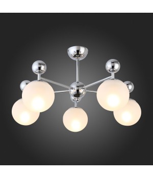 SLE106102-05 Люстра потолочная Хром/Белый E27 5*60W PECHIO-foto7