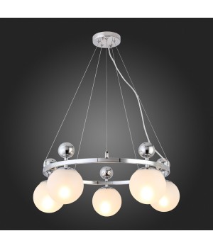 SLE106103-05 Люстра подвесная Хром/Белый E27 5*60W PECHIO-foto7