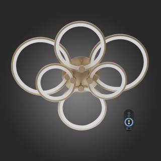 SL867.202.06 Люстра потолочная ST-Luce Золотистый/Белый LED 1*85W 3000K-6000K TWIDDLE DIMMER-foto4