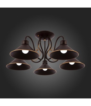 SLE120402-05 Люстра потолочная Темно-коричневый/Черный E27 5*60W CIOLLA-foto5