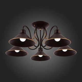 SLE120402-05 Люстра потолочная Темно-коричневый/Черный E27 5*60W CIOLLA-foto5