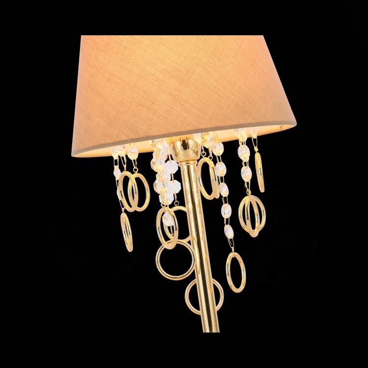 SL1138.204.01 Прикроватная лампа Французское золото/Бежевый, Прозрачный E14 1*40W MEDDO