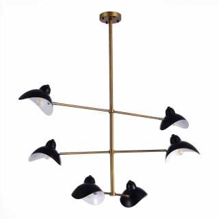 SL1801.303.06 Люстра подвесная ST-Luce Античная бронза/Черный E14 6*60W MINNE-foto2