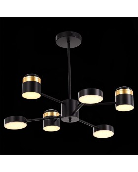 SLE6007-402-06 Светильник потолочный Черный, Золотистый/Черный, Золотистый LED 6*7W 3000K TEZZE-foto4