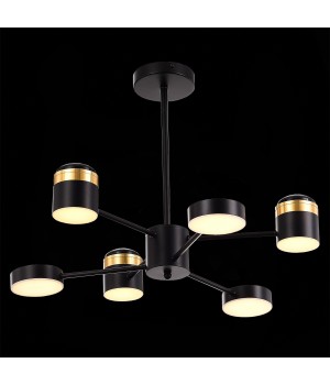 SLE6007-402-06 Светильник потолочный Черный, Золотистый/Черный, Золотистый LED 6*7W 3000K TEZZE-foto4