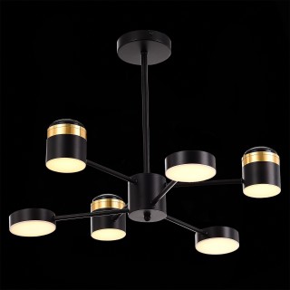 SLE6007-402-06 Светильник потолочный Черный, Золотистый/Черный, Золотистый LED 6*7W 3000K TEZZE-foto4