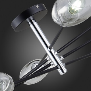 SLE155512-08 Люстра потолочная Черный, Хром/Дымчатый E14 8*40W GLOA-foto3