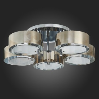 SL483.702.05 Люстра потолочная Хром/Дымчатый E27 5*40W FORESTA-foto8