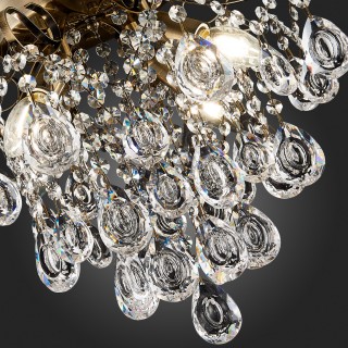 SLE160102-04 Светильник потолочный Бронза/Прозрачный E14 4*60W KAME-foto12