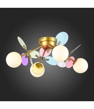 SLE2502-202-04 Люстра потолочная Золотистый/Разноцветный G9 4*5W VOLA-foto5