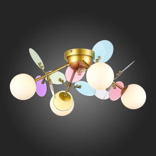 SLE2502-202-04 Люстра потолочная Золотистый/Разноцветный G9 4*5W VOLA-foto5