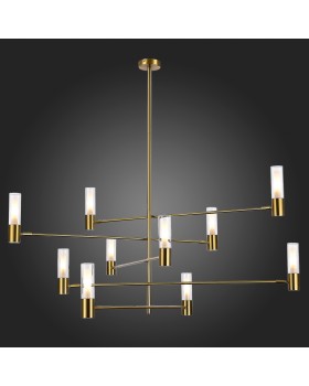 SL1239.303.10 Люстра потолочная ST-Luce Латунь/Белый, Прозрачный G9 10*5W 4000K VITRA-foto5