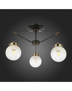 SLE110302-03 Светильник подвесной Черный, Бронза/Прозрачный, Белый E27 3*60W STRICCE-foto8