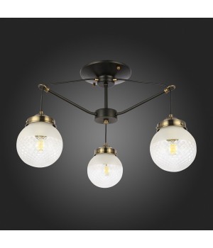 SLE110302-03 Светильник подвесной Черный, Бронза/Прозрачный, Белый E27 3*60W STRICCE-foto8