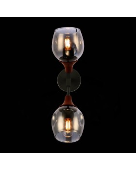 SLE113401-02 Светильник настенный Серый, Темное дерево/Зеркальный E27 2*60W CIOTOLLA-foto5