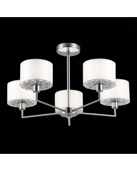 SLE105003-05 Люстра подвесная Хром/Белый E14 5*40W BELGE-foto4