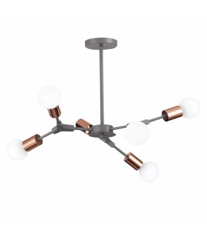 SLE106403-06 Люстра подвесная Серый, Розовое золото E27 6*60W PALARE-foto11