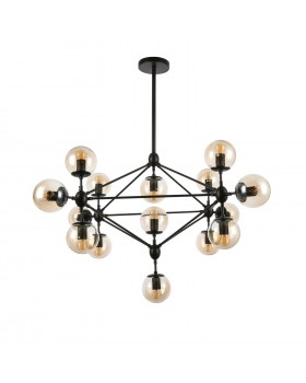 SLE154903-15 Люстра подвесная Черный/Янтарный E27 15*40W LACOTTA-foto2
