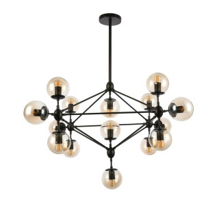 SLE154903-15 Люстра подвесная Черный/Янтарный E27 15*40W LACOTTA-foto2