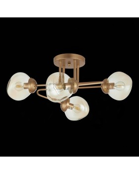 SLE155702-04 Люстра потолочная Золотистый/Янтарный E14 4*40W MORE-foto4