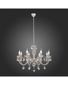 SL139.503.08 Люстра подвесная Слоновая кость, Золото/Прозрачный E14 8*40W SPLENDI-foto6