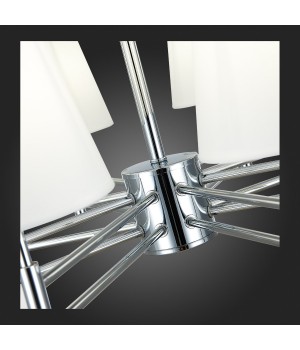 SLE105403-08 Люстра подвесная Хром/Белый E14 8*40W LAGORO-foto12